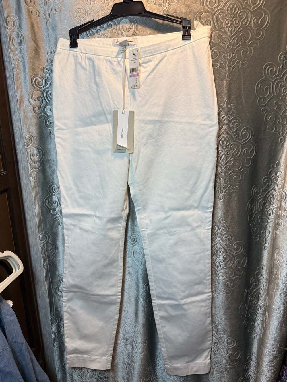 NWT Tommy Bahama Women's White Stretch Cigarette Pants Size 8
